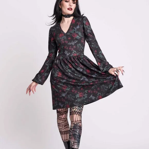 NWT, Mightnight Hour bat's roost skater dress, size small - Picture 4 of 6